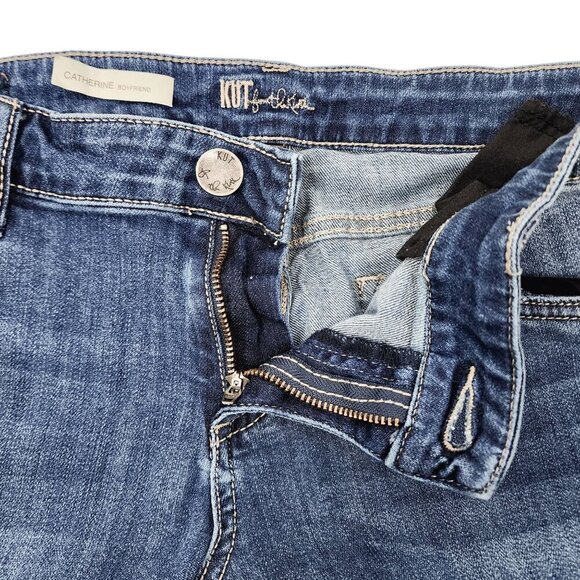 Kut From The‎ Kloth Jean Catherine Boyfriend KFTK Blue Denim Women's Size 8 READ - Picture 8 of 11
